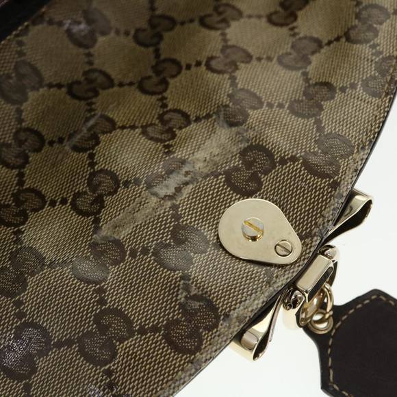 GUCCI GG Canvas Shoulder Bag Coated Canvas Beige 181483 Auth am4265 - Picture 10 of 16